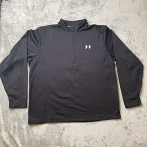 Under Armour Jacket Men’s XL Black Polyester Pullover 1/4 Zip Athletic Sport